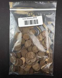 lot 373 image: Wheat Pennies - Lincoln Cent 1 lb Bag. CHECK DESCRIPTION