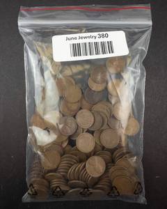 lot 380 image: Wheat Pennies - Lincoln Cent 1 lb Bag. CHECK DESCRIPTION