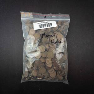 lot 381 image: Wheat Pennies - Lincoln Cent 1 lb Bag. CHECK DESCRIPTION