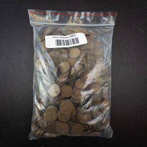 lot 383 image: Wheat Pennies - Lincoln Cent 1 lb Bag. CHECK DESCRIPTION