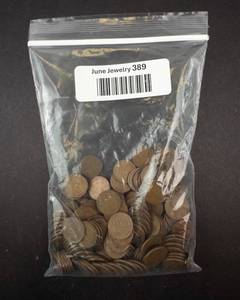 lot 389 image: Wheat Pennies - Lincoln Cent 1 lb Bag. CHECK DESCRIPTION