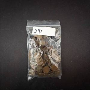 lot 391 image: Wheat Pennies - Lincoln Cent 1 lb Bag. CHECK DESCRIPTION