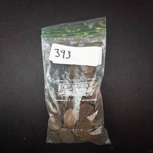 lot 393 image: Wheat Pennies - Lincoln Cent 1 lb Bag. CHECK DESCRIPTION