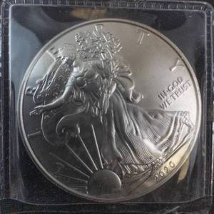 lot 65J image: 2020 Silver Eagle 1oz Fine Silver One Dollar Coin