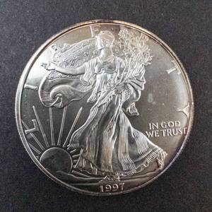 lot 66Z image: 1997 Silver Eagle 1oz Fine Silver One Dollar Coin