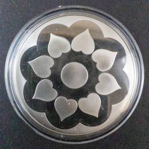 lot 68E image: 500 Grains Sterling Silver Hearts Collectable Coin