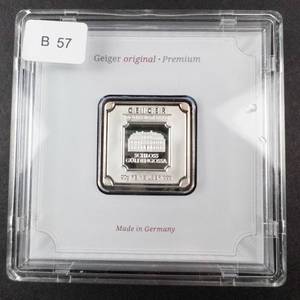 lot 68T image: Geiger Edelmetalle Security Line 20 Grams Fine Silver Bar-Encapsulated Assay
