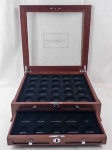 The United States Silver Bullion Commemoratives 'Fifty States' Wooden Box with Bird Accent
