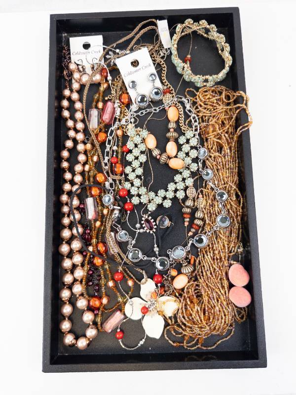 lot 122 image: Coldwater Creek & Costume Jewelry Lot - Beaded Necklaces & Bracelets