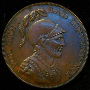 lot 6 image: Great Britain Middlesex 1795 Half Penny Conder Token, Lightly Circulated, RedBrown, D&H 1018a