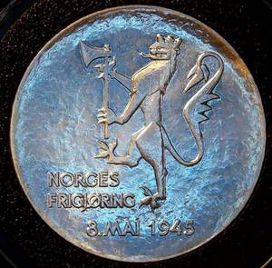 lot 7 image: Gem Uncirculated 1980 Norway Silver Commemorative 200 Kroner, Olav V Liberation, .868 OzT .625 Fine, KM#425