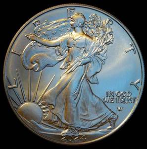 lot 17 image: Gem BU 2024 1oz Silver Eagle