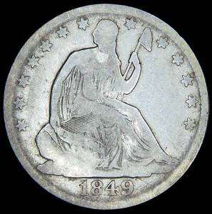 lot 25 image: 1849-O Seated Liberty Half Dollar