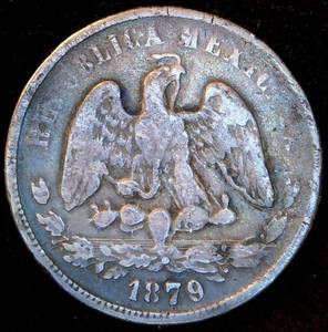 lot 68 image: 1897 Silver Mexico 50 Centavos, Scarcer Culiacan Mintmark, .42 OzT  .903% Fine, Original Surfaces, KM 407.2