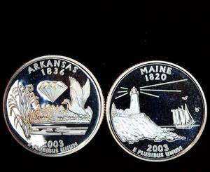 lot 72 image: (2) 90% Silver ATB Quarters