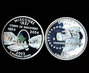 lot 74 image: (2) 90% Silver ATB Quarters