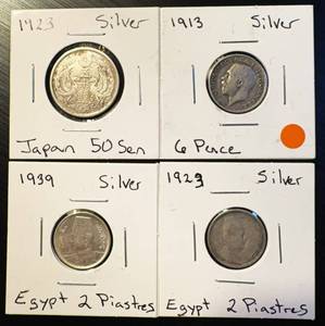 lot 80 image: Collection of (4) Silver World Coins, .408 OzT ASW
