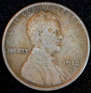 lot 82 image: Semi Key 1912-S Lincoln Cent, FF