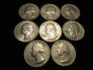 lot 26 image: Washington Quarters - Eight