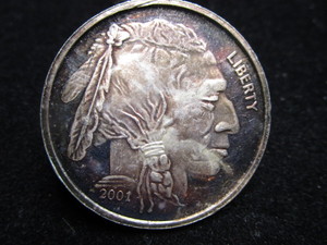 lot 35 image: Buffalo  Indianhead Silver Round