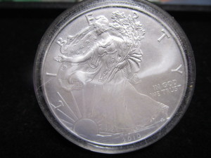 lot 52 image: 2010 American Eagle $1 Silver Coin