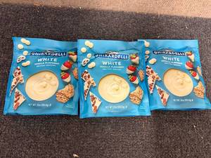 lot 57 image: 3 Bags Of Ghiradelli White Melting Chips