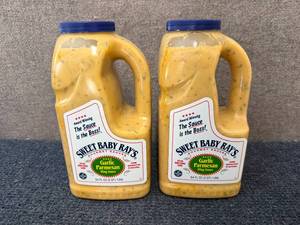 lot 4 image: 2 64Oz Jugs Of Sweet Baby Rays Garlic Parmesan Sauce