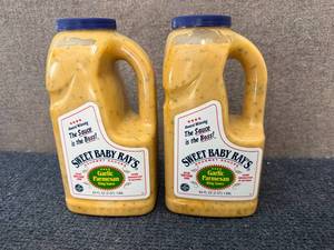 lot 5 image: 2 64Oz Jugs Of Sweet Baby Rays Garlic Parmesan Sauce