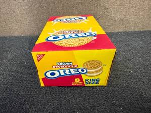 lot 82 image: Box Of Golden Souble Stuf Oreos