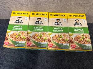 lot 121 image: 4 Boxes Of Quaker Apples & Cinnamon Oatmeal