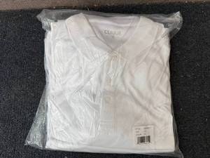 lot 194 image: 5 Pack Of White Long Sleeve Polo Shirts