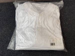 lot 195 image: 5 Pack Of White Long Sleeve Polo Shirts