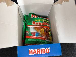 lot 60 image: Box Of Hairbo Sour Reindeer Gummies