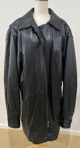 lot 101 image: Pelle Studio Leather Coat by Wilson - XLT Black Genuine Leather