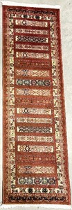 lot 134 image: Unique Loom Kashkuli Gabbeh Collection Runner Rug 2 x 6 Red