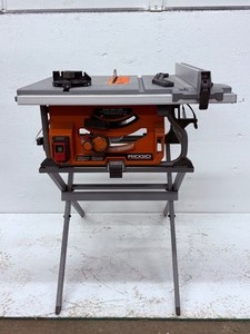 lot 5 image: RIDGID R4518&nbsp15 Amp 10 in. Portable Corded Jobsite Table Saw with&nbspFolding Stand