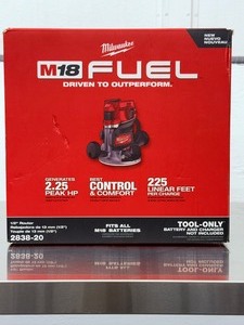 lot 16 image: New in Box Milwaukee M18 FUEL 12 Router - 2.25 HP Cordless (Tool Only) 2838-20
