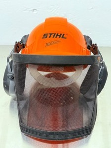 lot 17 image: GENUINE STIHL Woodcutter Forestry Helmet System  Integrated Ear Muffs &amp Mesh Visor