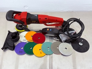 lot 18 image: &nbspVEVOR wet polisher grinder kit, a robust tool perfect for professional use or DIY projects involving stone, concrete, marble, or granite polishing&nbsp