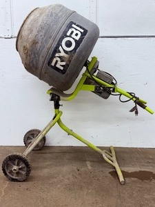 lot 59 image: RYOBI 5.0 cu. ft. Portable Concrete Mixer (Model RMX001) - 12 HP Motor