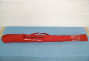 lot 17 image: Tommy Bahama Large In-Ground  Beach  Sporting Event Umbrella with Carrying Case