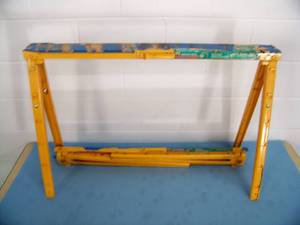 lot 23 image: (2) Metal Adjustable Height Sawhorses