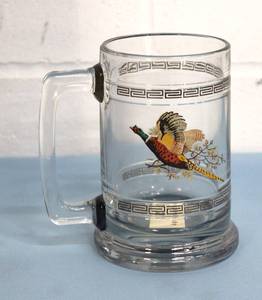 lot 63 image: Princess House Pheasant Crystal Mug  Drinking Glass - in Original Box