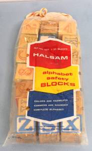 lot 65 image: HALSAM Alphabet Safety Wooden Building Blocks - in Original Packaging
