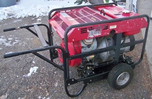 lot 101 image: PARTSREPAIR - Honda EB 11000 Commercial-Grade Portable Conventional Gasoline Electric Start 10,000-Watt Power Generator - $7,000  Grainger