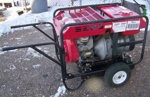 lot 102 image: PARTSREPAIR - Honda EB 11000 Commercial-Grade Portable Conventional Gasoline 10,000-Watt Power Generator - $7,000  Grainger