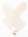 RARE 1960's Christian Dior Ivory Leather Long Gloves - Vintage Ladies Opera Style with Dior Label. Size 7 ***Est. Replacement Value $400***
