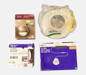 lot 13 image: Commercial Electric & Home Decorators  Deck  Step light, 3in Slim Color Changing Recessed kit