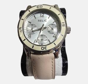 lot 31 image: Relic by Fossil offers a stainless steel chronograph watch.