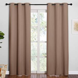 lot 49 image: NICETOWN  Window Treatment Thermal Insulated Solid Grommet Blackout Curtains  (1 Pair, 42 by 84 Inch, Cappuccino)